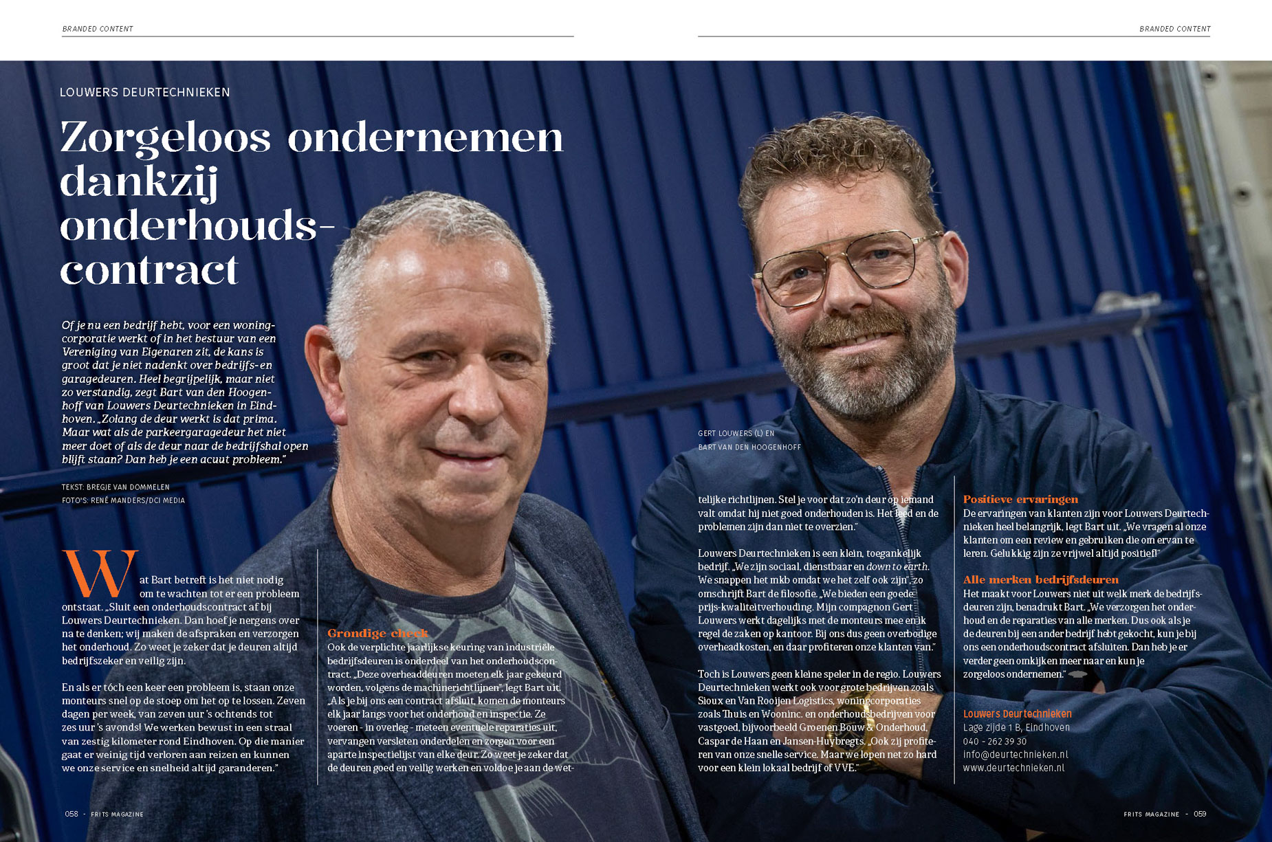 FRITS magazine decemebr 2025 | Louwers Deurtechnieken